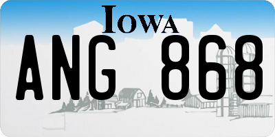 IA license plate ANG868
