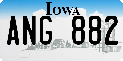 IA license plate ANG882
