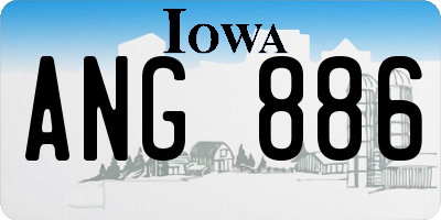 IA license plate ANG886