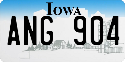 IA license plate ANG904