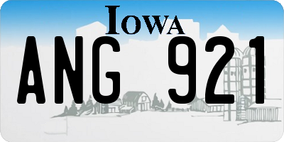 IA license plate ANG921