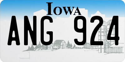 IA license plate ANG924