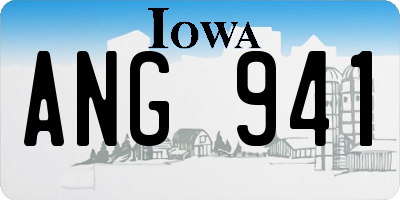 IA license plate ANG941
