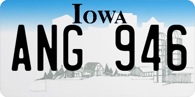 IA license plate ANG946
