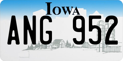 IA license plate ANG952