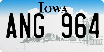 IA license plate ANG964