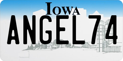 IA license plate ANGEL74