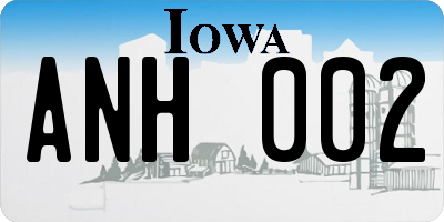 IA license plate ANH002