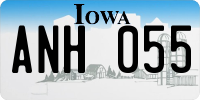 IA license plate ANH055