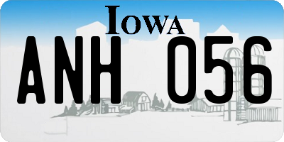 IA license plate ANH056