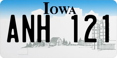 IA license plate ANH121
