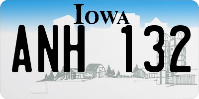 IA license plate ANH132