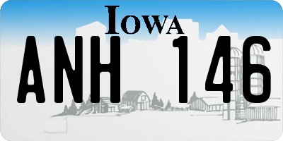 IA license plate ANH146