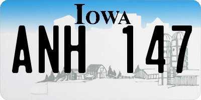 IA license plate ANH147