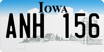 IA license plate ANH156