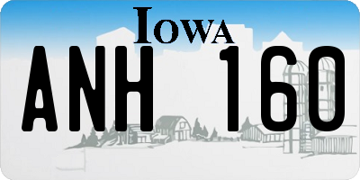 IA license plate ANH160