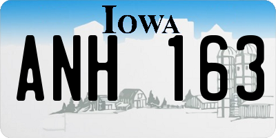 IA license plate ANH163