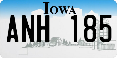 IA license plate ANH185