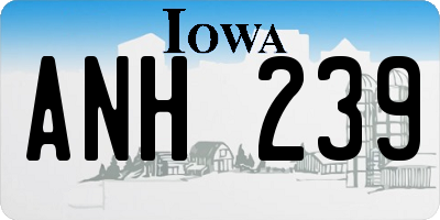 IA license plate ANH239