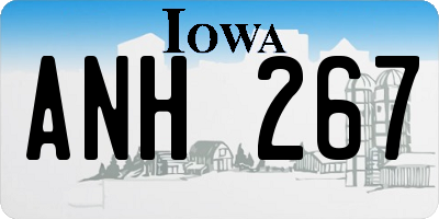 IA license plate ANH267