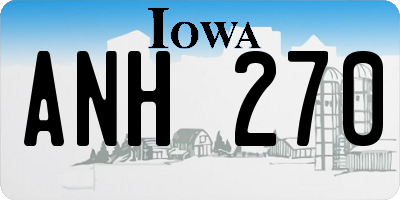 IA license plate ANH270