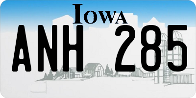 IA license plate ANH285