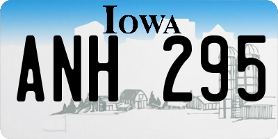 IA license plate ANH295