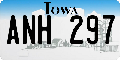 IA license plate ANH297