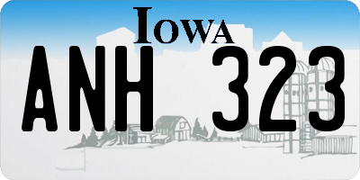 IA license plate ANH323