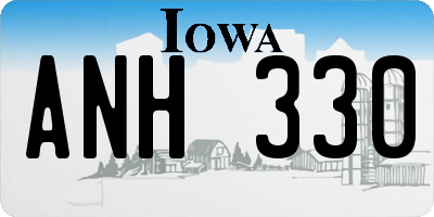 IA license plate ANH330