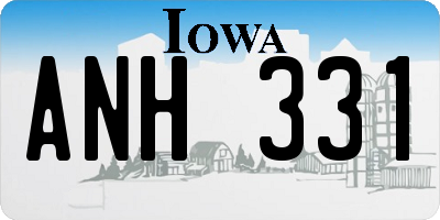IA license plate ANH331