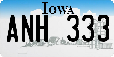 IA license plate ANH333