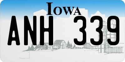 IA license plate ANH339