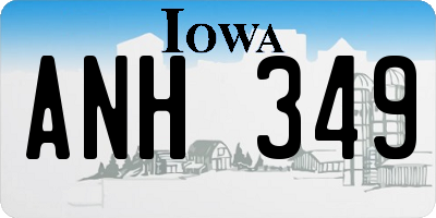 IA license plate ANH349