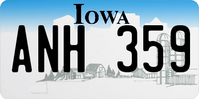 IA license plate ANH359