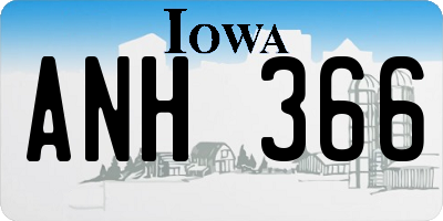 IA license plate ANH366