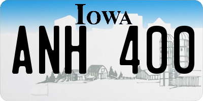 IA license plate ANH400