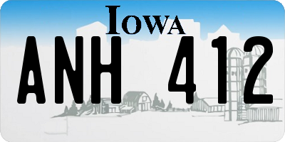 IA license plate ANH412
