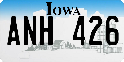 IA license plate ANH426