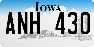 IA license plate ANH430