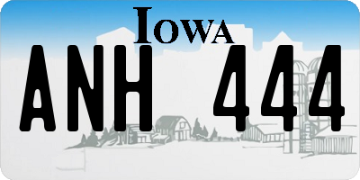 IA license plate ANH444
