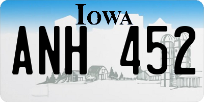 IA license plate ANH452