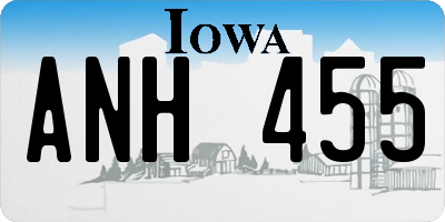 IA license plate ANH455