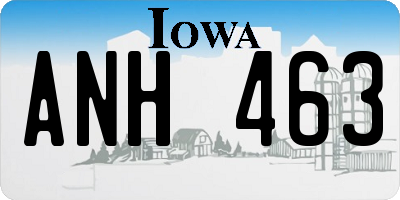 IA license plate ANH463