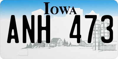 IA license plate ANH473