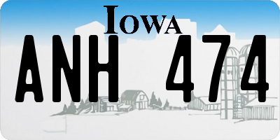 IA license plate ANH474