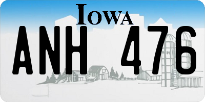 IA license plate ANH476