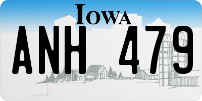 IA license plate ANH479