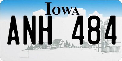 IA license plate ANH484