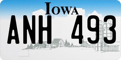 IA license plate ANH493